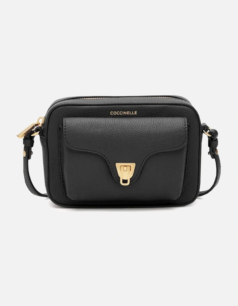 Leather Across-Body Bag with Metallic Fastening