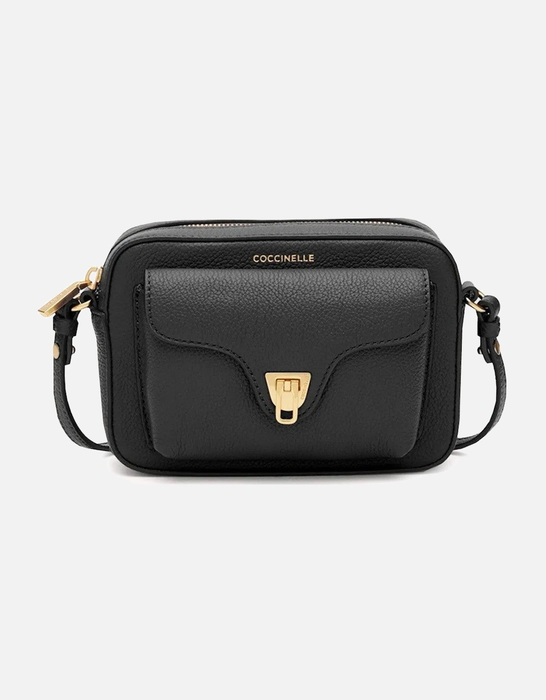 Leather Across-Body Bag with Metallic Fastening, 4 of 3