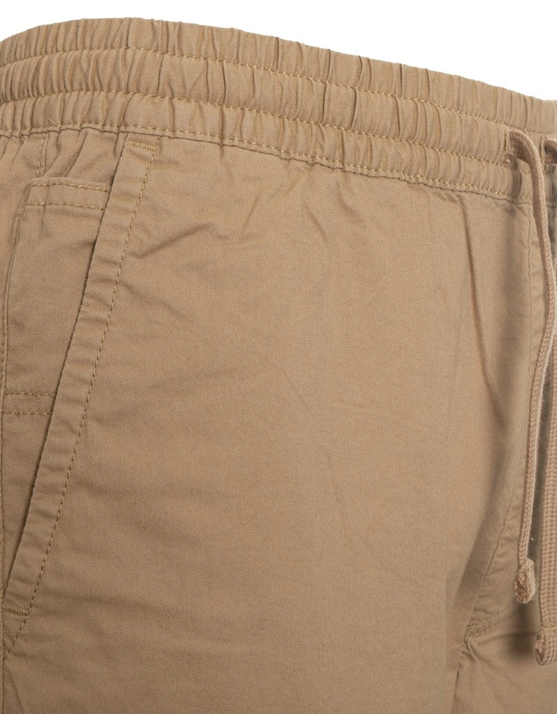 Elastic Waistband Cotton-Blend Trousers with Visible Logo