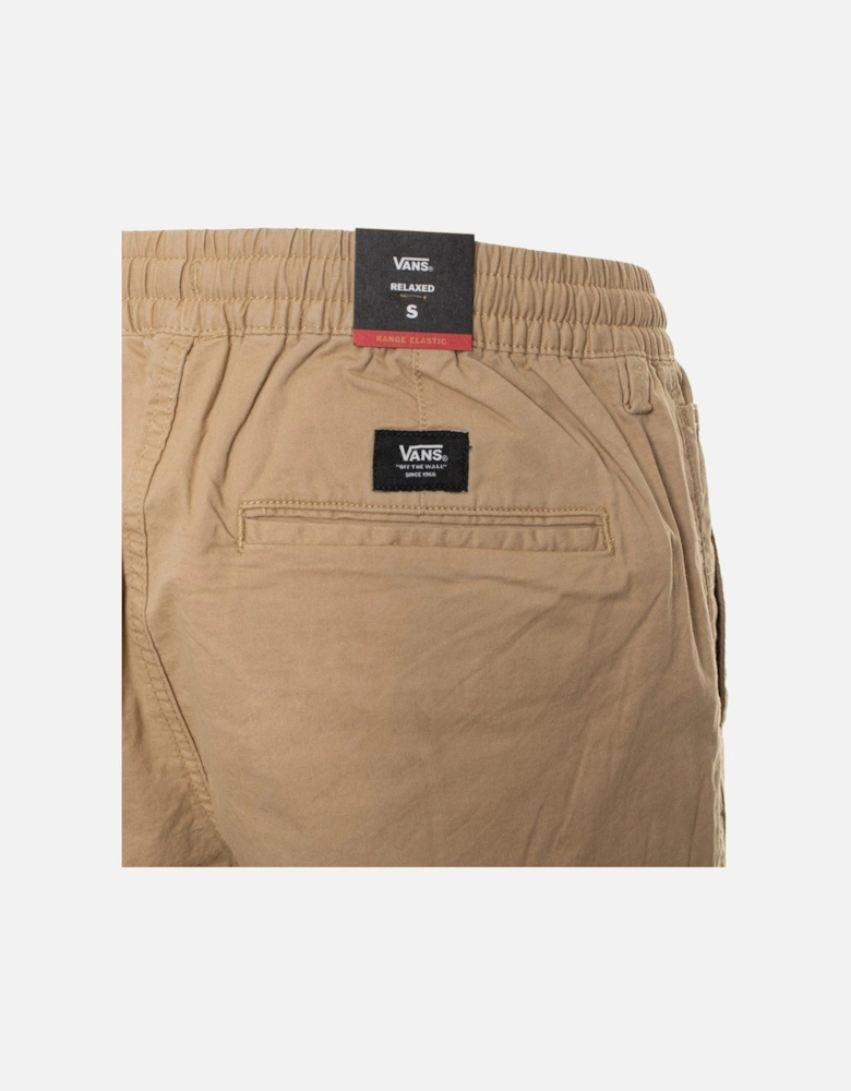 Elastic Waistband Cotton-Blend Trousers with Visible Logo