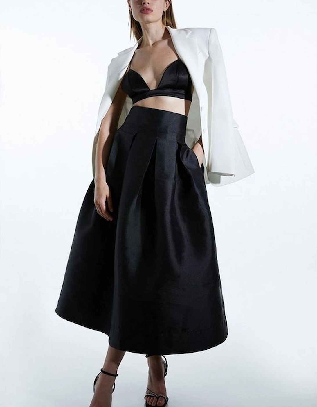 Petite Twill Prom Maxi Skirt, 2 of 1