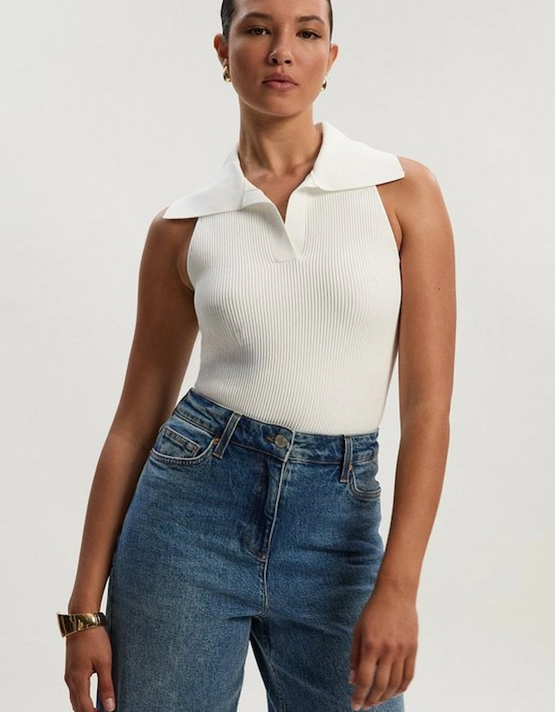 Compact Knit Sleeveless Top, 5 of 4