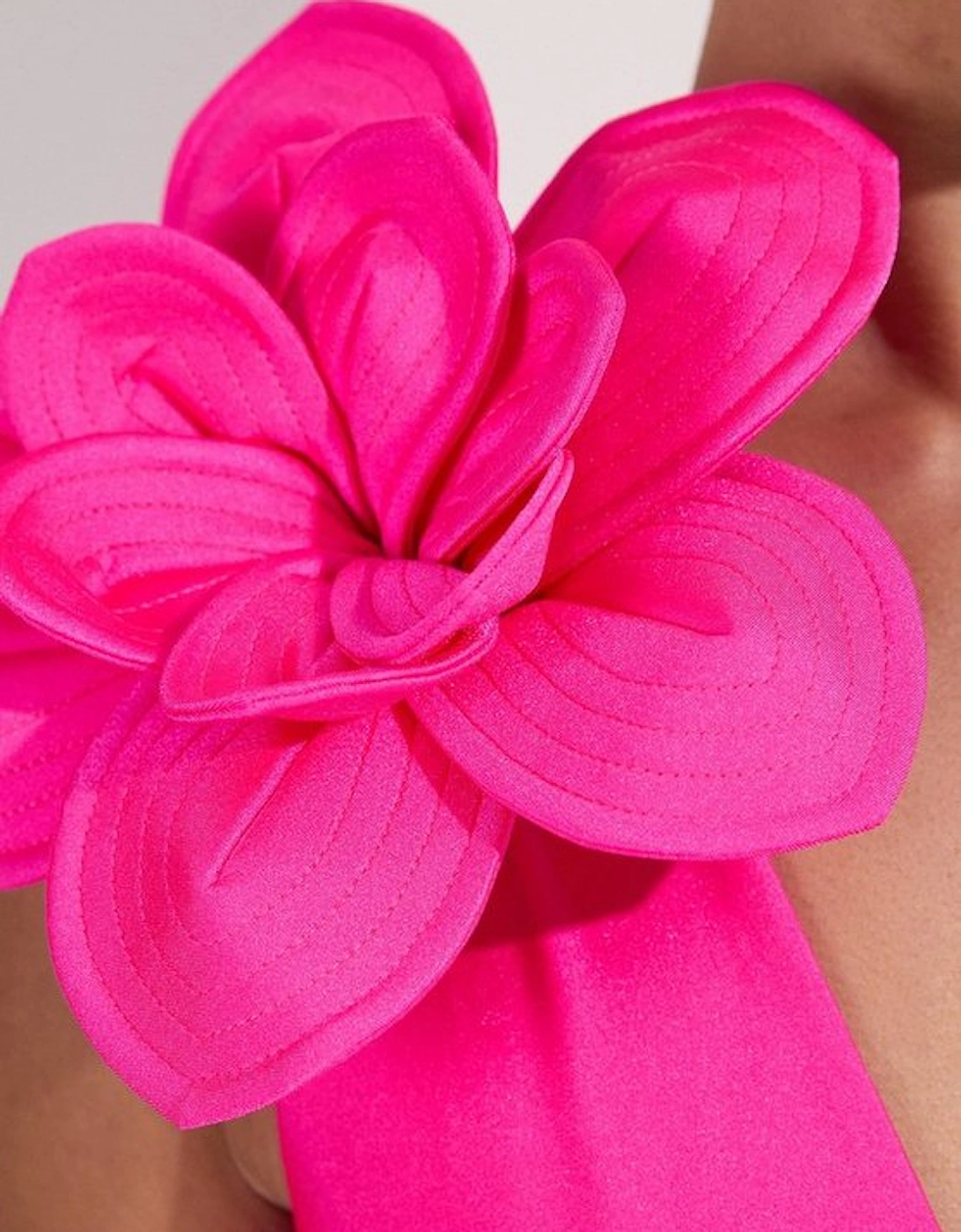 Flower Corsage Plunge Swimsuit