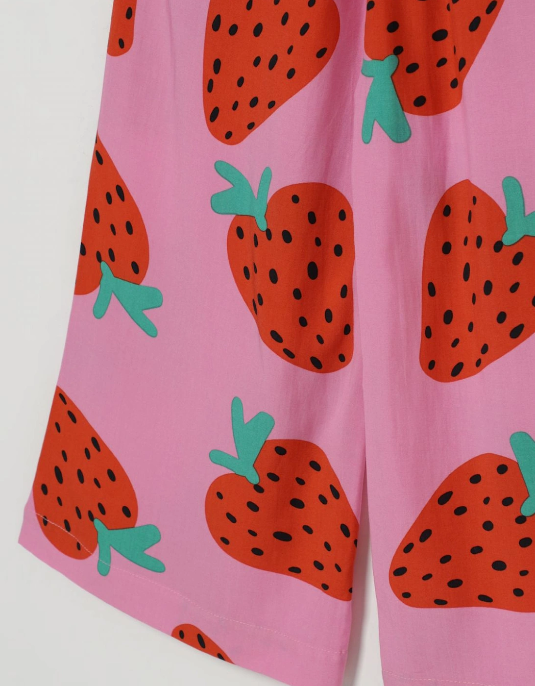 Kids Strawberry Print WideLeg Pants