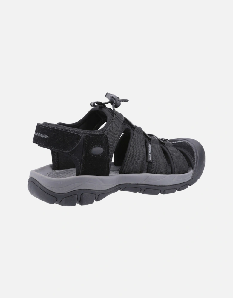 Hush Puppies Peru Polyurethane/Webbing Men's Black Sandals