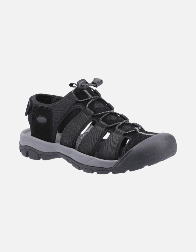 Hush Puppies Peru Polyurethane/Webbing Men's Black Sandals