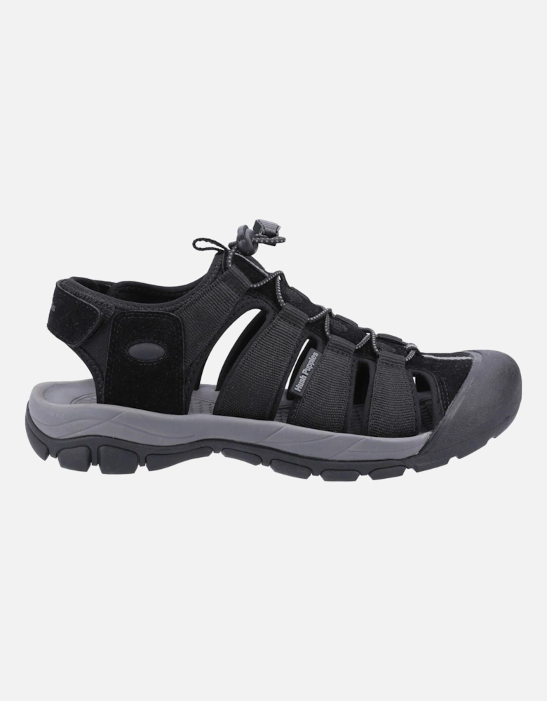 Hush Puppies Peru Polyurethane/Webbing Men's Black Sandals