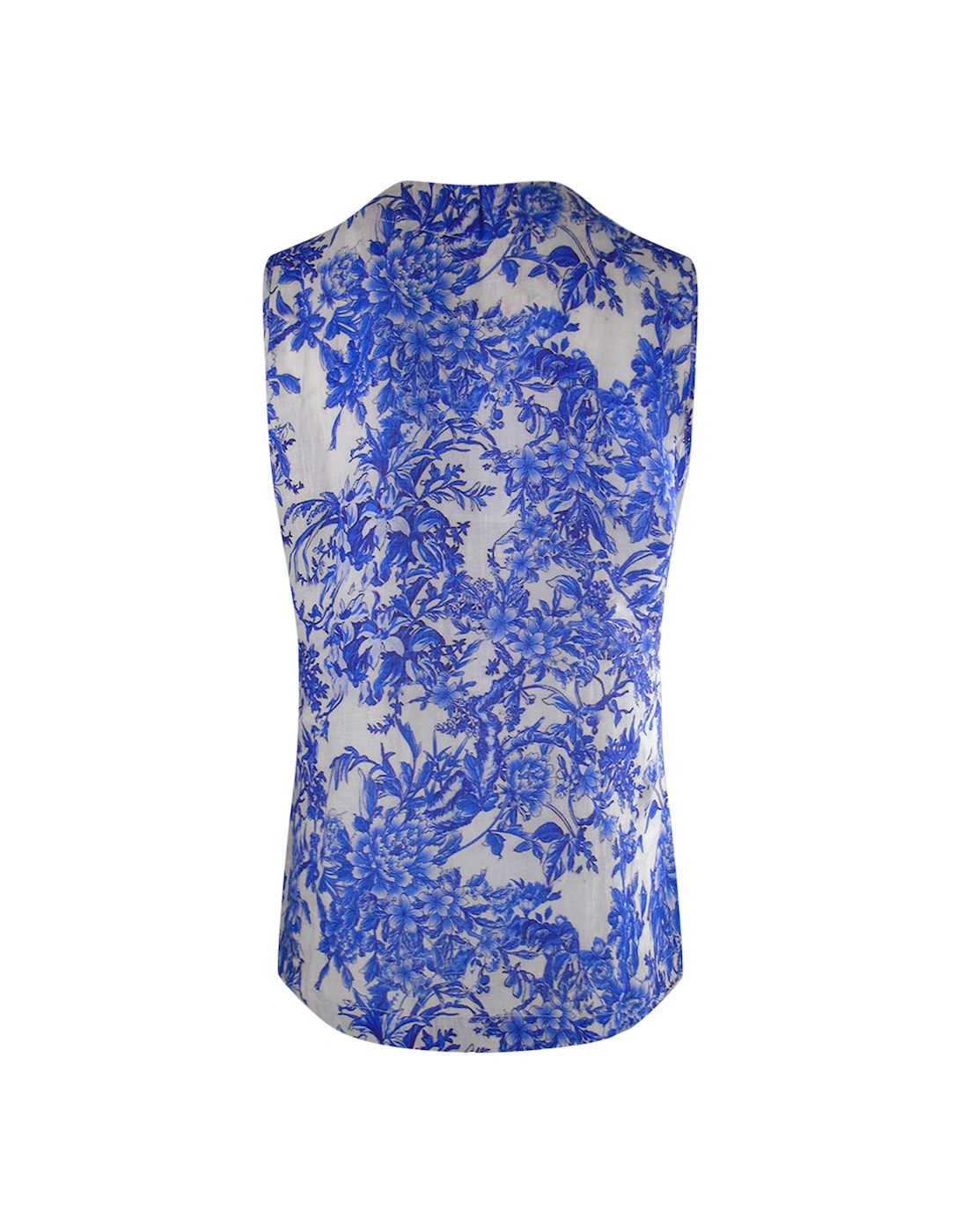 Fashion Blue Orchird Blue Floral Tank Top