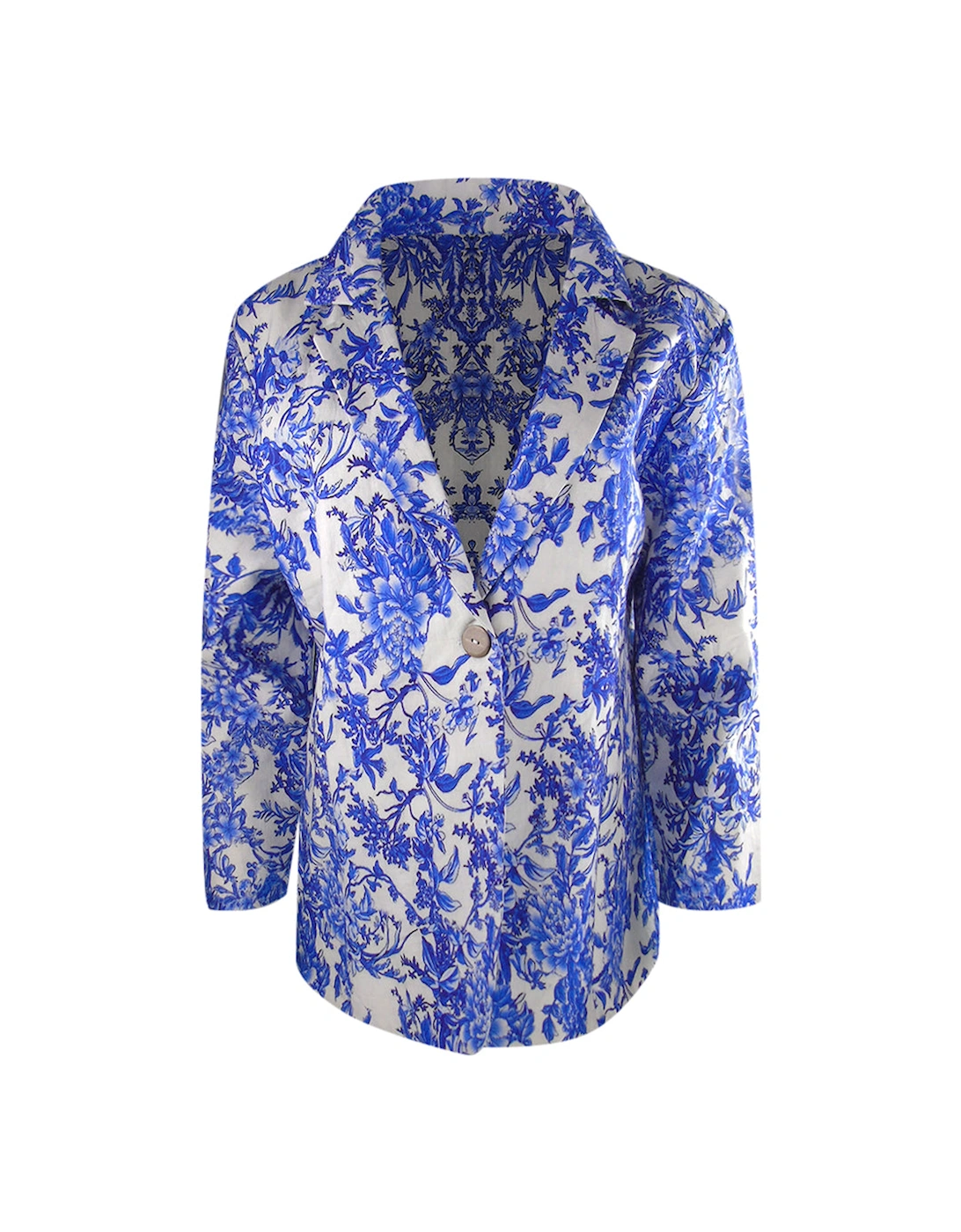 Fashion Blue Orchird Blue Floral Boyfriend Jacket, 3 of 2