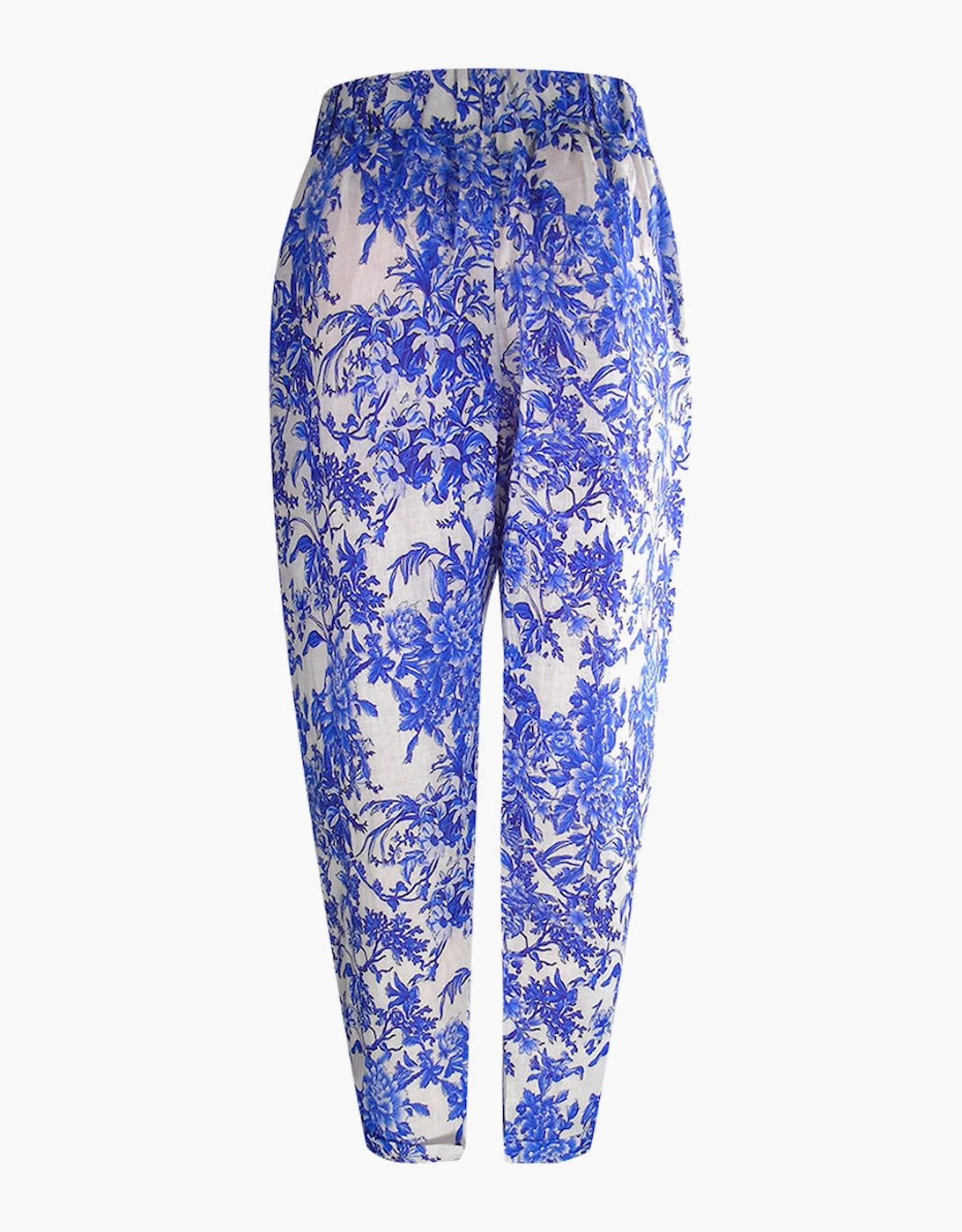 Inoa Women's Inoa Fashion Blue Orchird Blue Floral Tuxedo Trousers