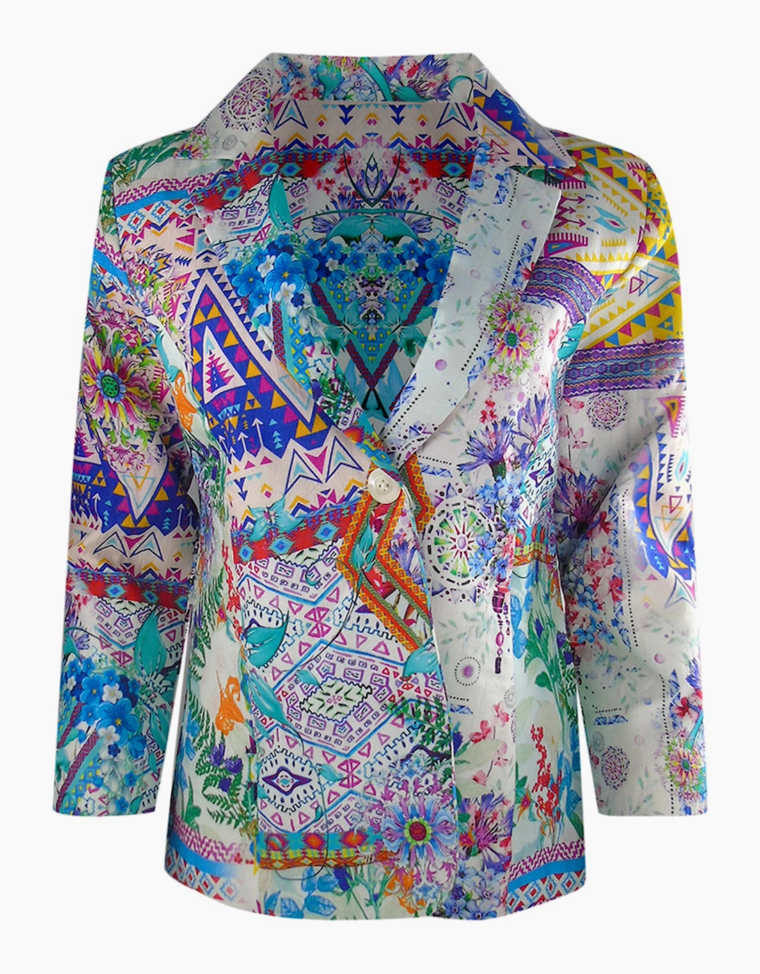 Inoa Women's Inoa Fashion Popoloca Multicoloured Boyfriend Jacket