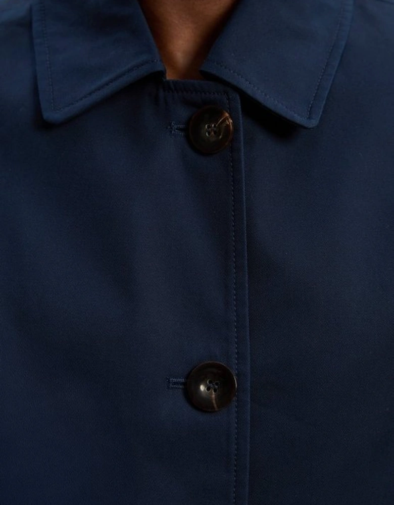 Petite Cotton Button Tailored Jacket