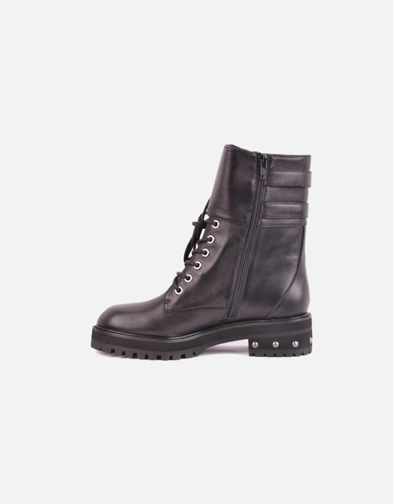 LaceUp Ankle Boots with Buckles