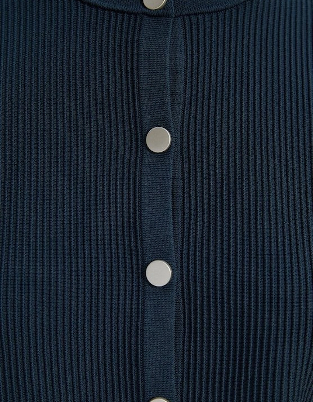 Ottoman Stitch Short Sleeve Knitted Cardi