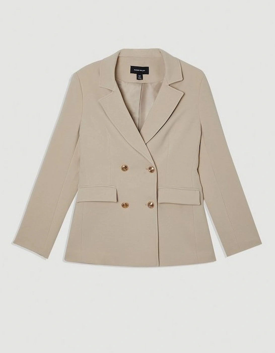 Compact Stretch Essential Tailored Doubled Breasted Blazer