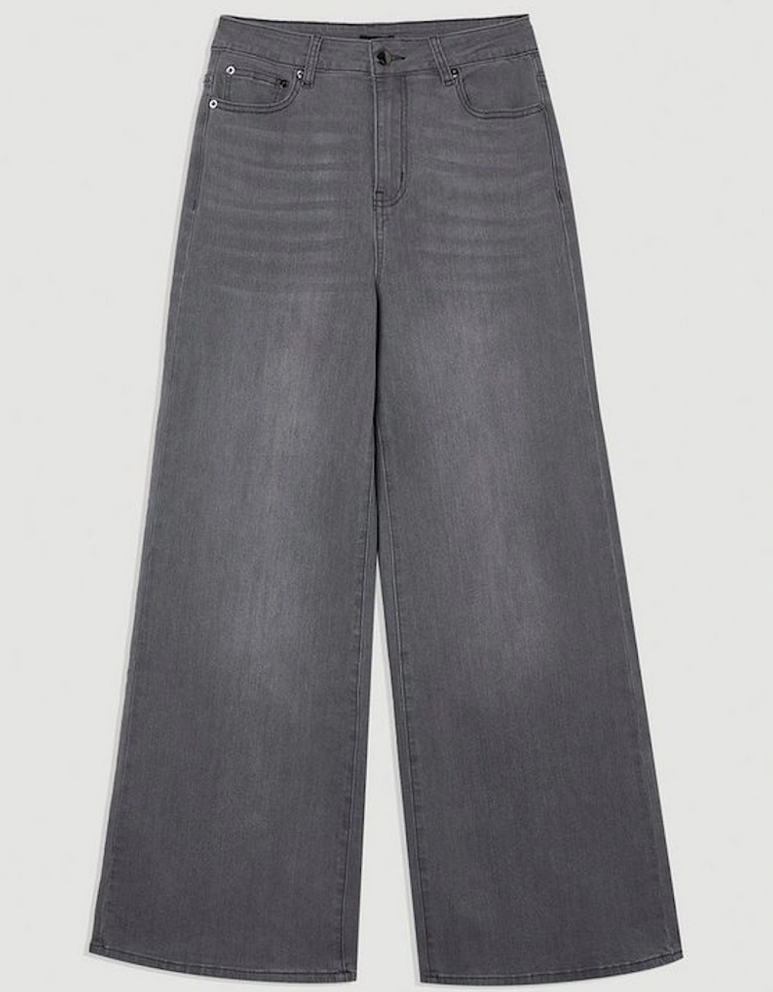 Stretch Denim Wide Leg Jean