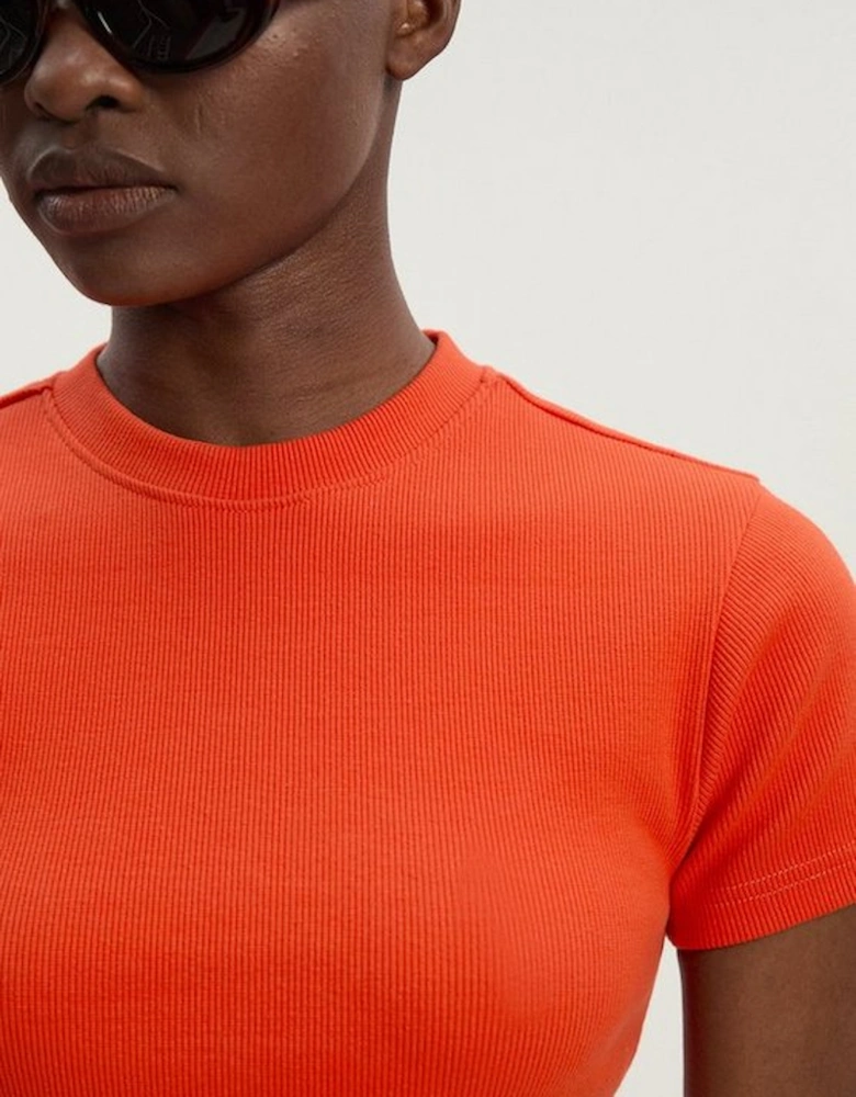 Compact Jersey Ribbed T-Shirt