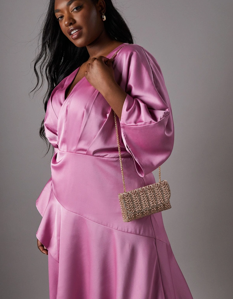 Brazil Diamante Detail Shoulder Bag With Chain Strap