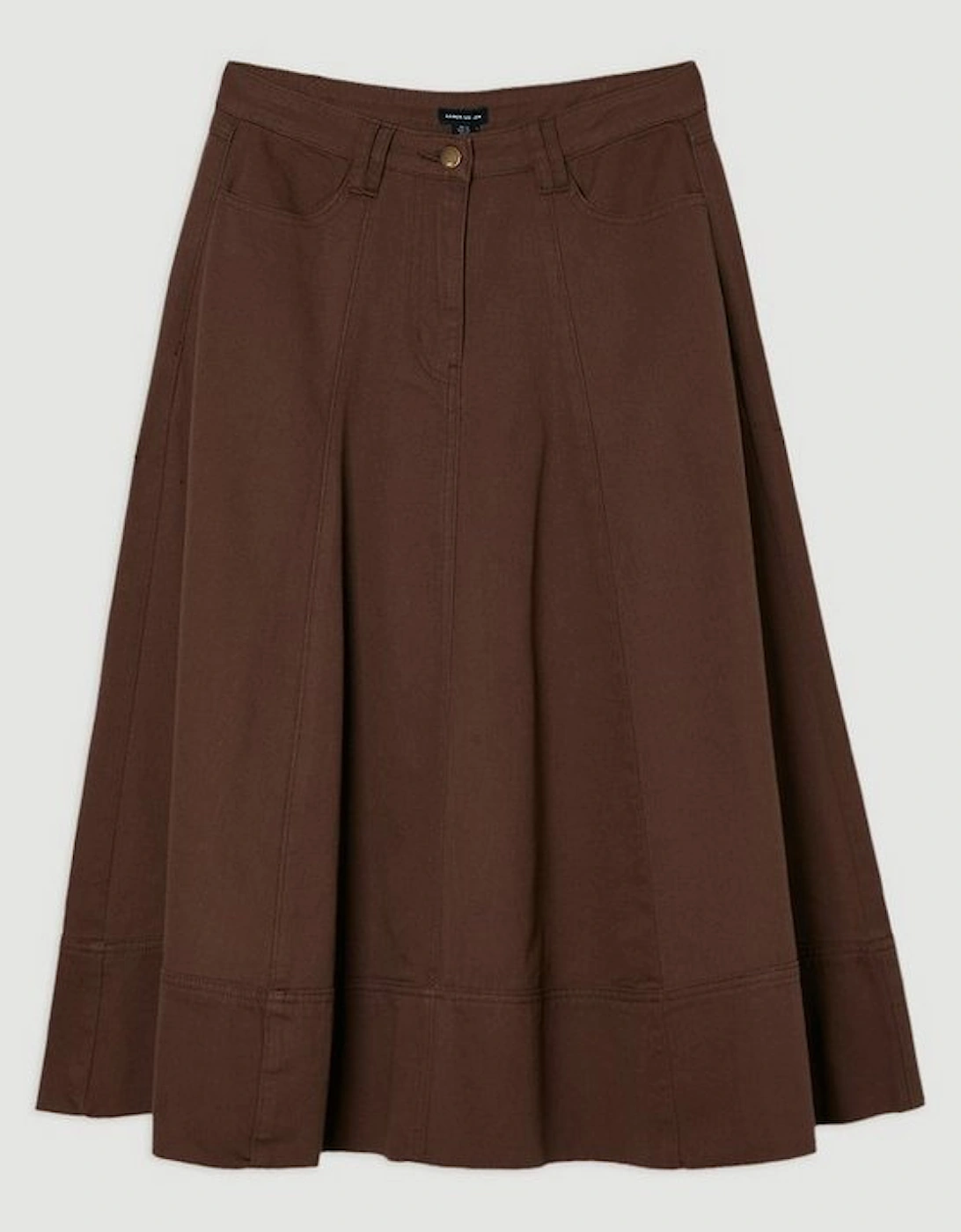 Denim 5 Pocket Midi Skirt