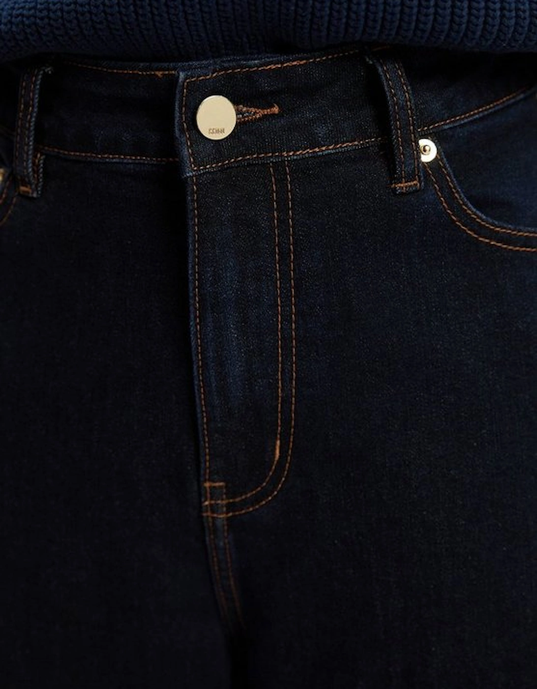 Stretch Denim Wide Leg Jean
