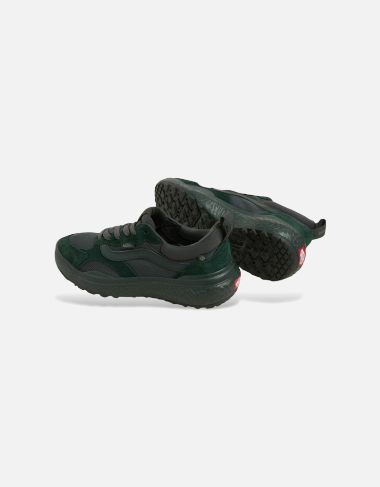 Leather Sneakers with Round Toe and Rubber Sole