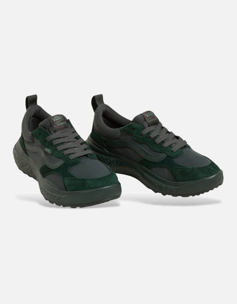 Leather Sneakers with Round Toe and Rubber Sole