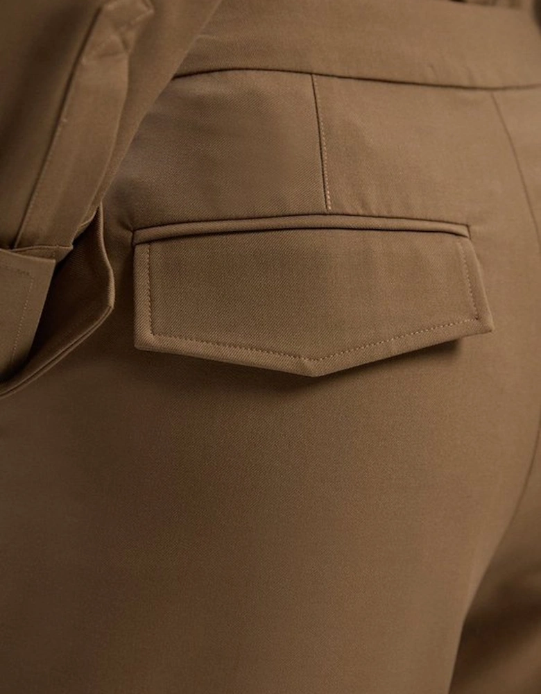 Viscose Blend Tailored Tapered Leg Trouser
