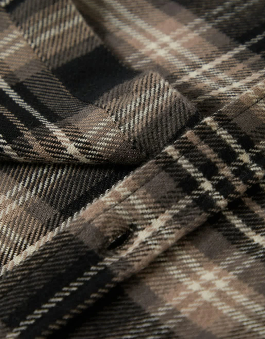 Bowery Black/Charcoal/Beige Flannel Shirt