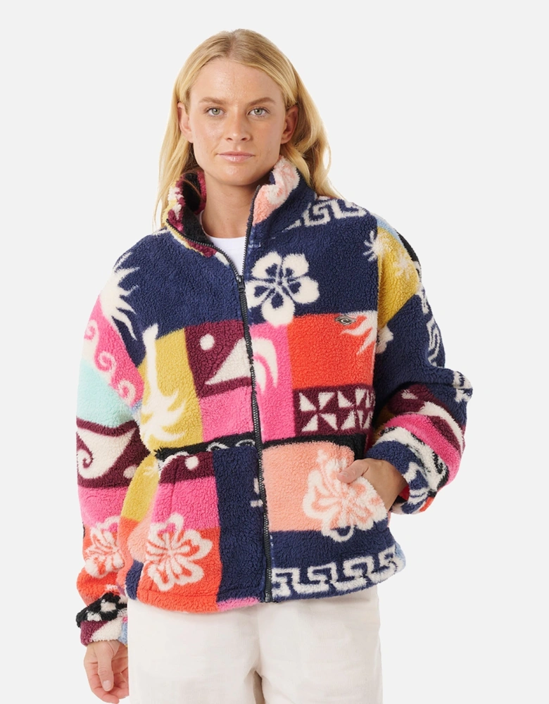 Rip Curl Womens Keepsakes Print Storm Polar Half Zip Fleece