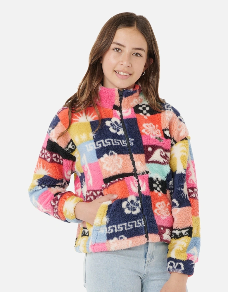 Rip Curl Kids Keepsakes Patterned Polar Full Zip Fleece