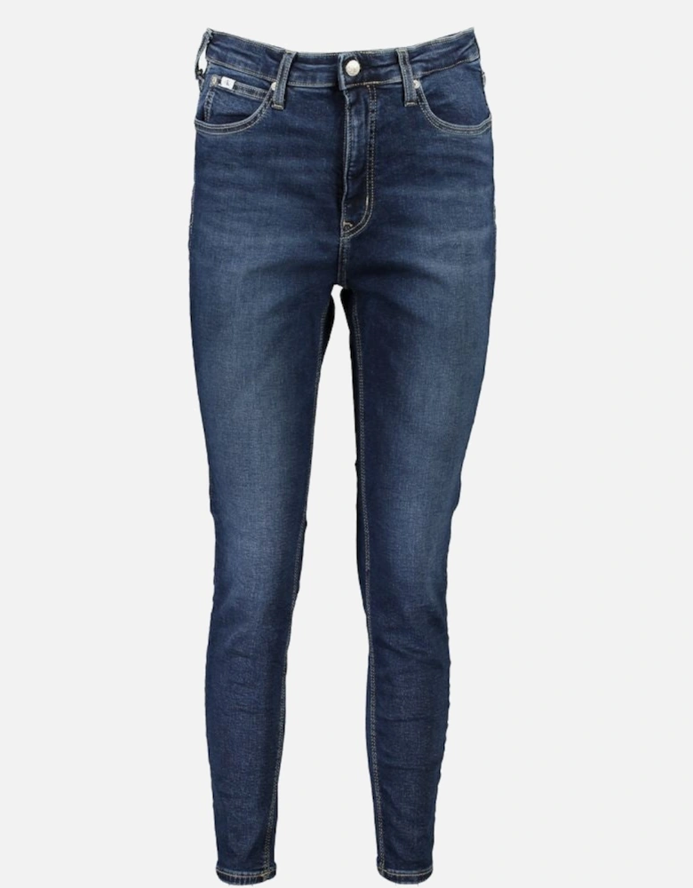 Womens High Rise Skinny Jeans Blue