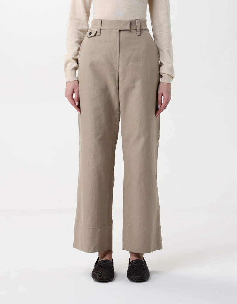 Wide Leg Cotton Trousers