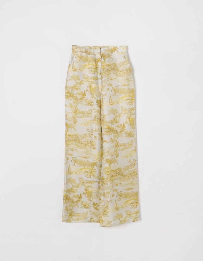 Printed WideLeg Trousers