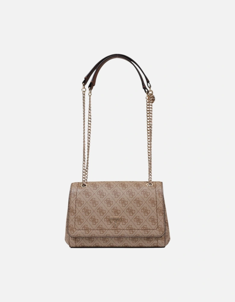 Printed Handbag with Automatic Button Fastening