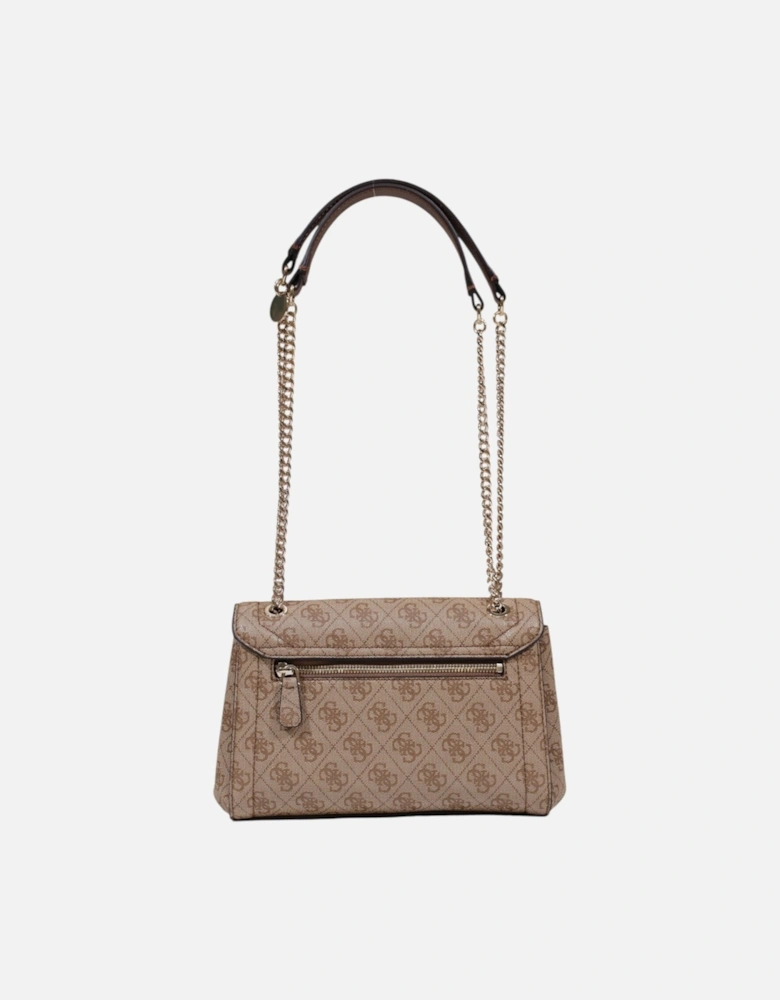 Printed Handbag with Automatic Button Fastening