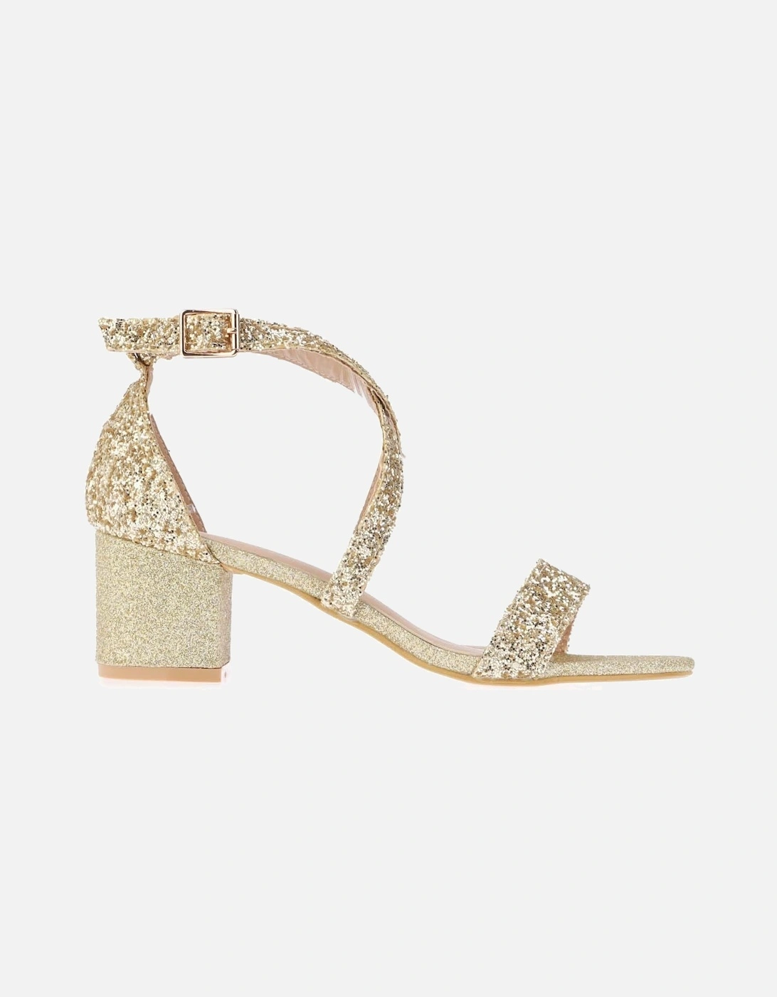 Strappy Mid High Block Heels