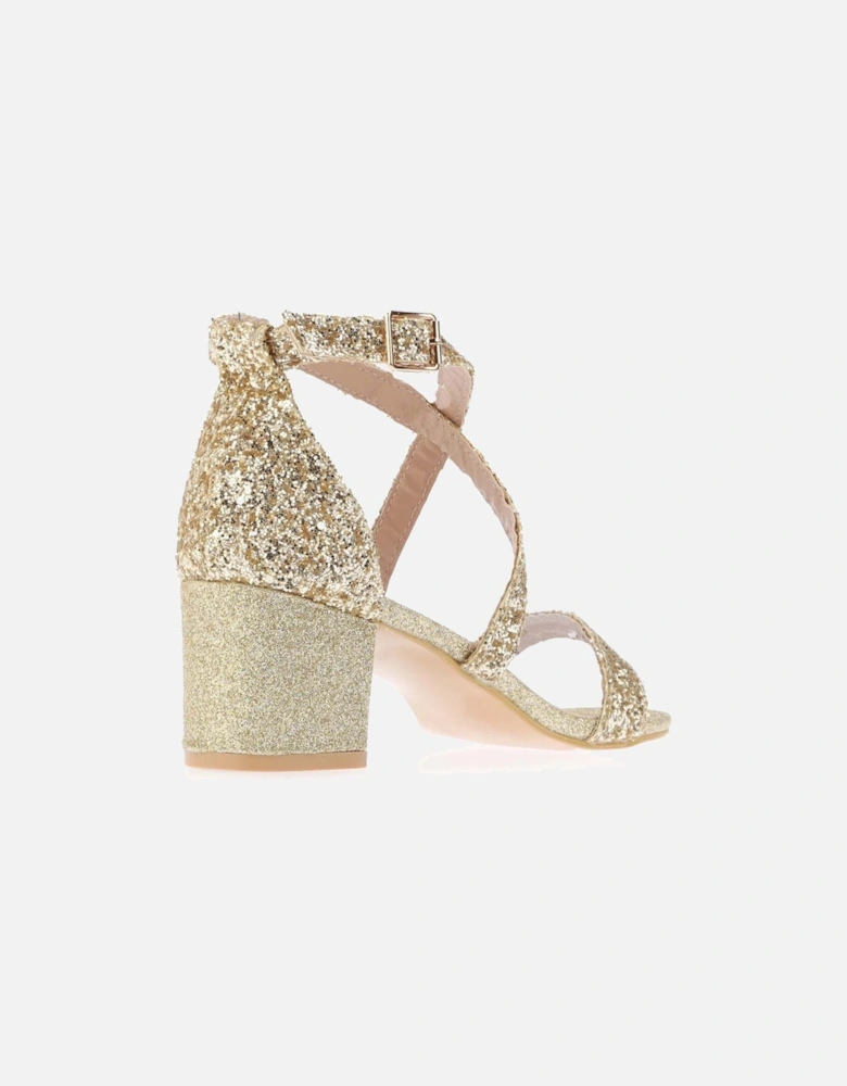 Strappy Mid High Block Heels