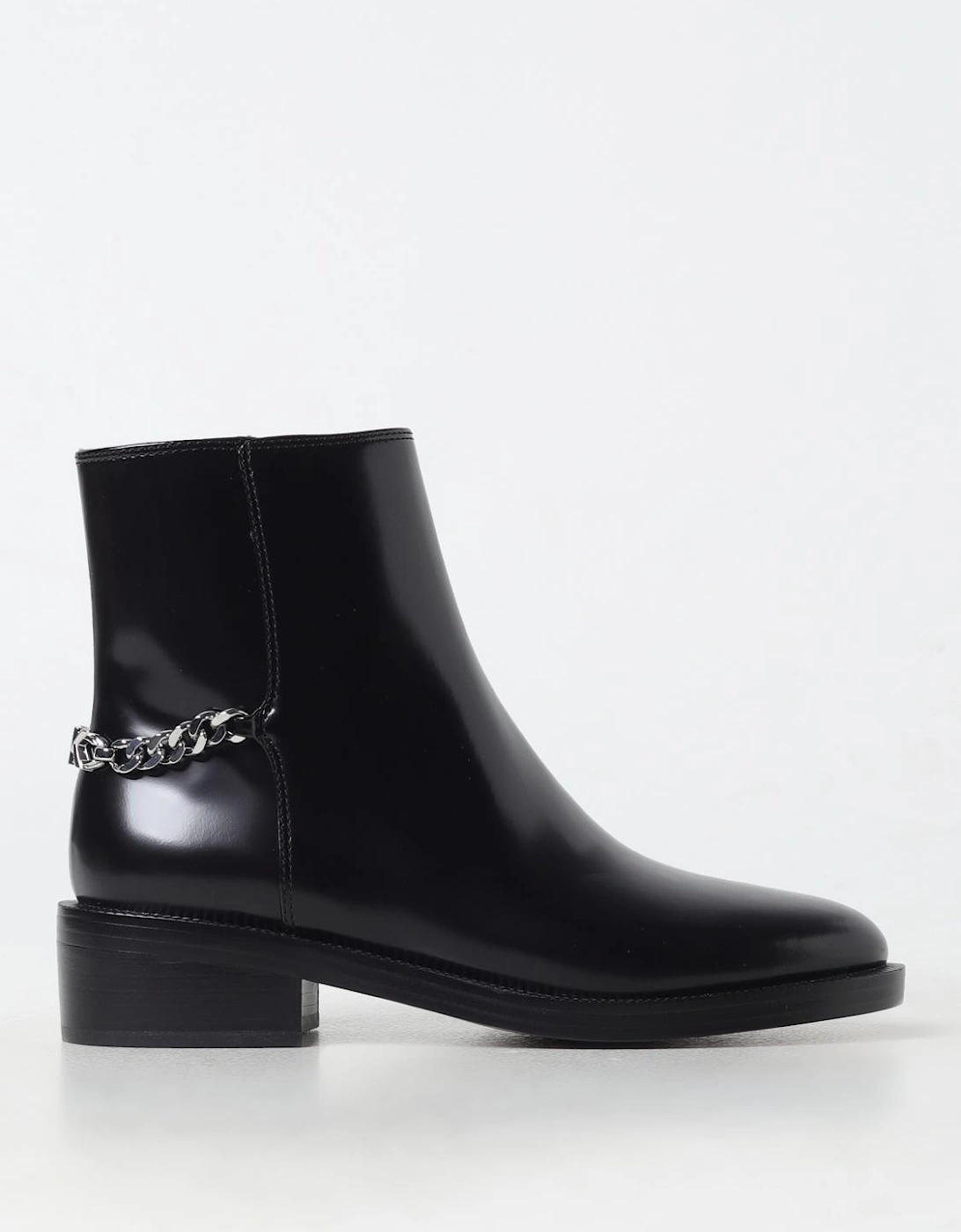 Chain Detail Leather Ankle Boots, 4 of 3