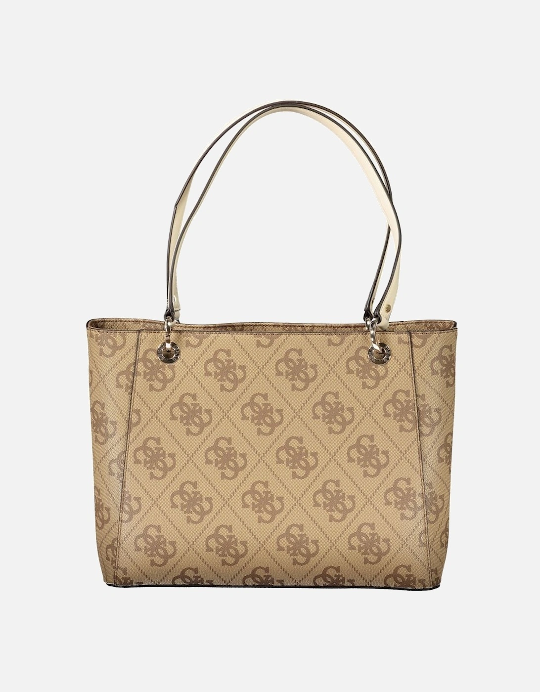 Chic Polyethylene Handbag with Spacious Compartments and Protective Feet