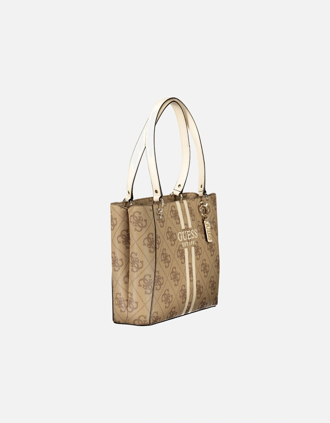 Chic Polyethylene Handbag with Spacious Compartments and Protective Feet