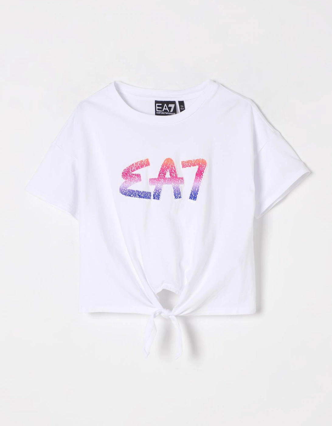 SequinEmbellished TieFront Crop Top