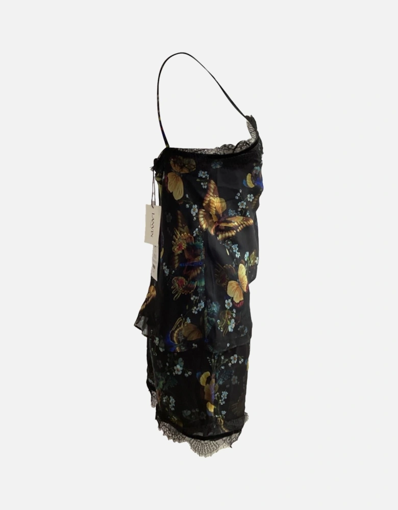 Butterfly Print Silk Pajama Set