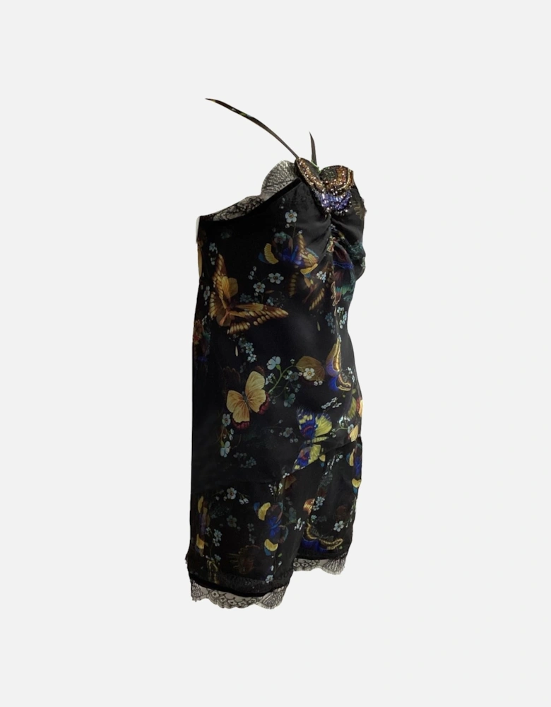 Butterfly Print Silk Pajama Set