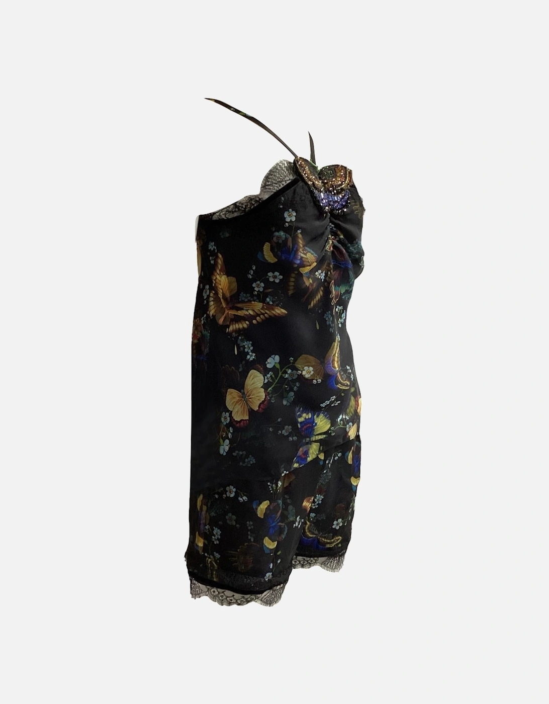 Butterfly Print Silk Pajama Set