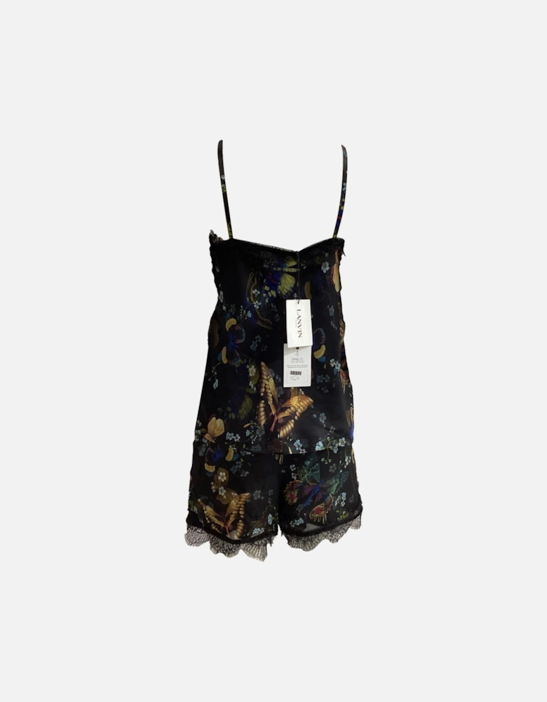 Butterfly Print Silk Pajama Set