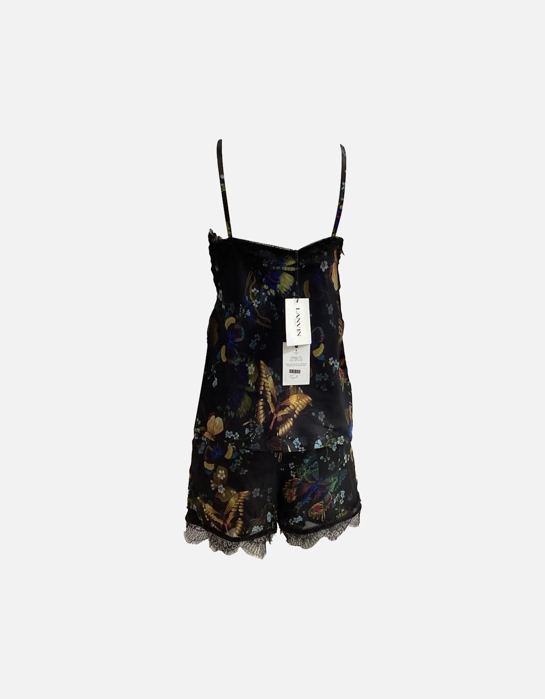 Butterfly Print Silk Pajama Set
