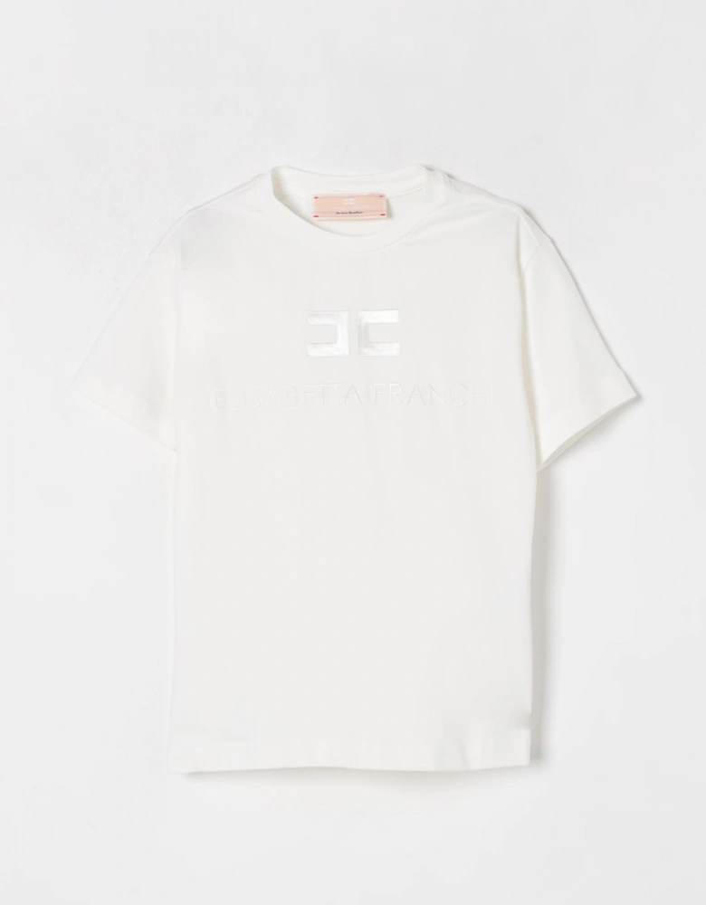 Girls Short Sleeve Embossed Logo Tee