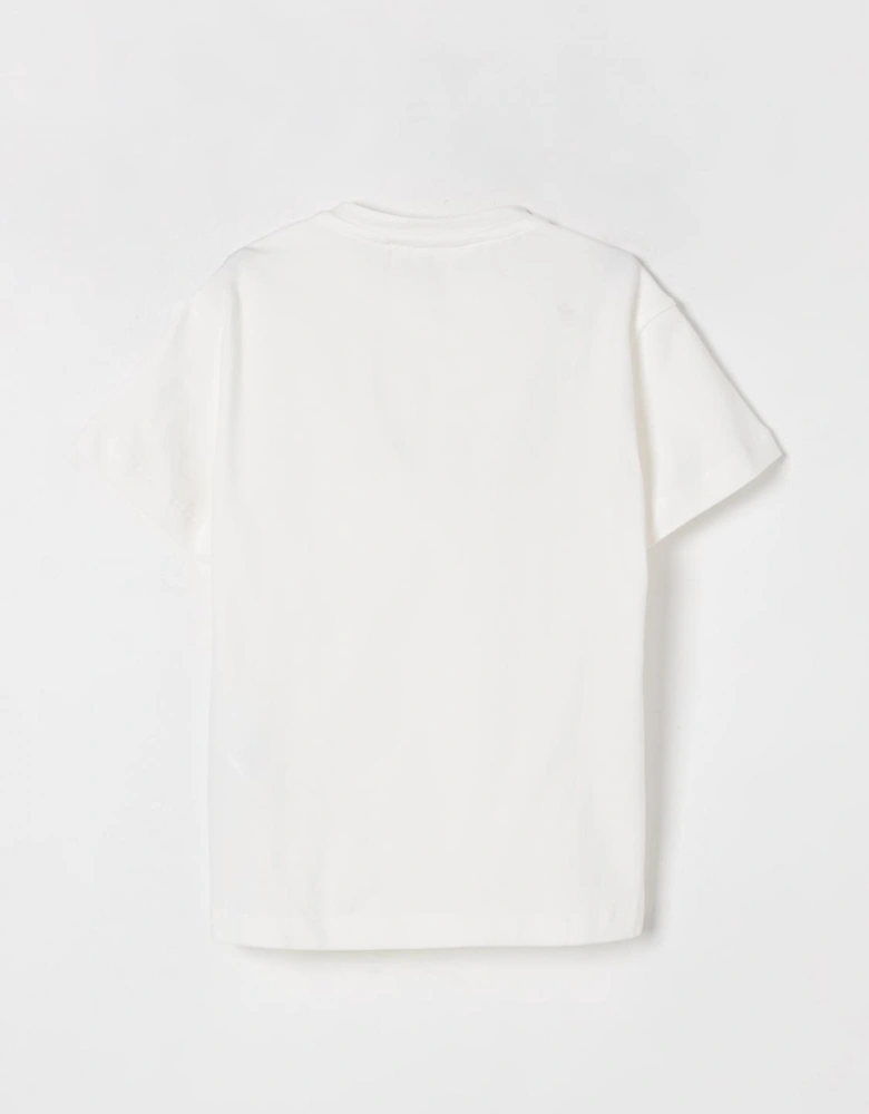 Girls Short Sleeve Embossed Logo Tee