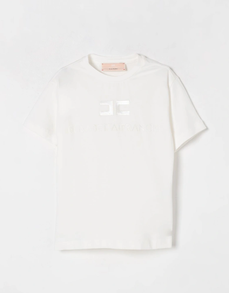 Girls Short Sleeve Embossed Logo Tee