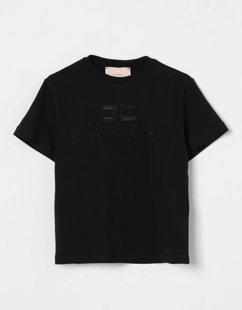 Girls Short Sleeve Embossed Logo Tee